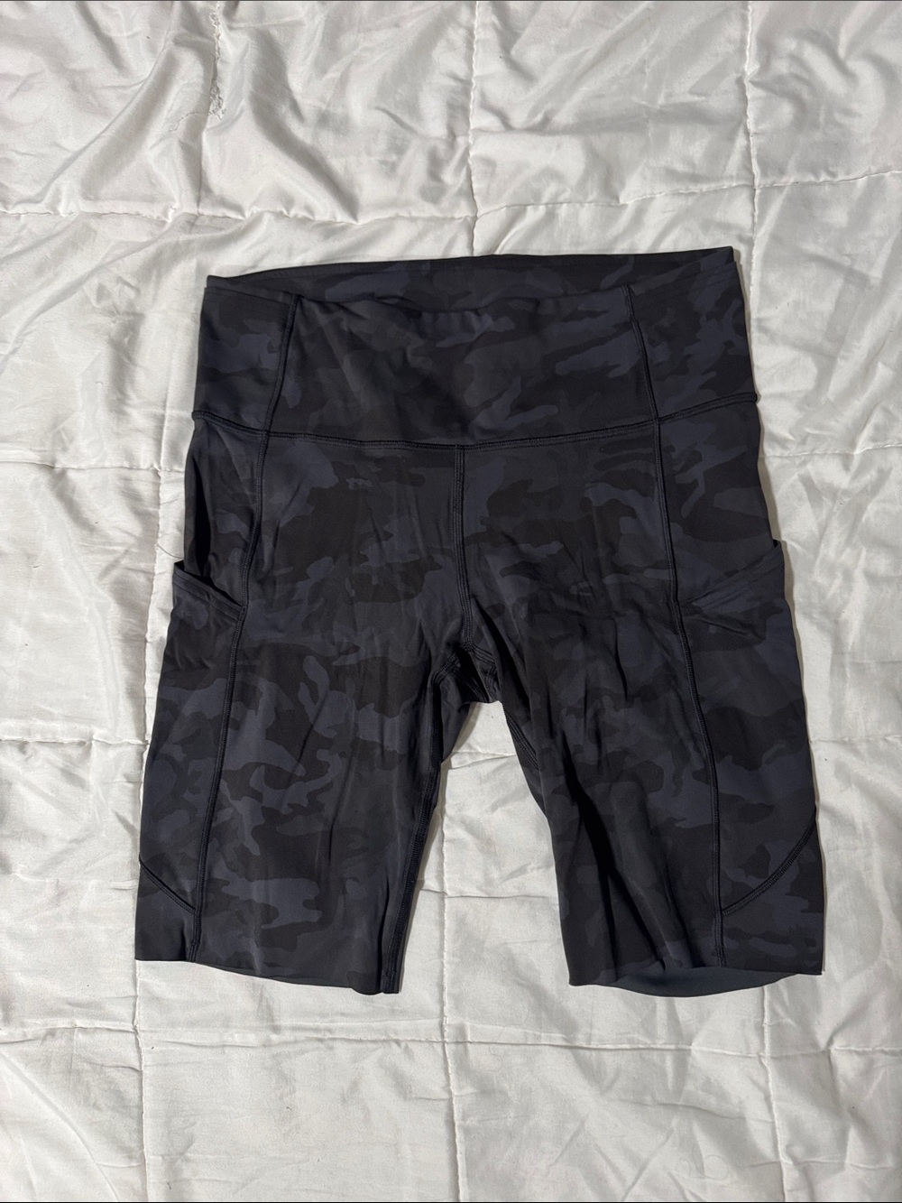 lululemon athletica Black Camo High-Rise Bike Shorts